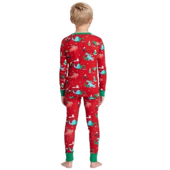 Target Wondershop Holiday Dino Print Pajama Set Toddler Size 3T - Picture 4 of 11